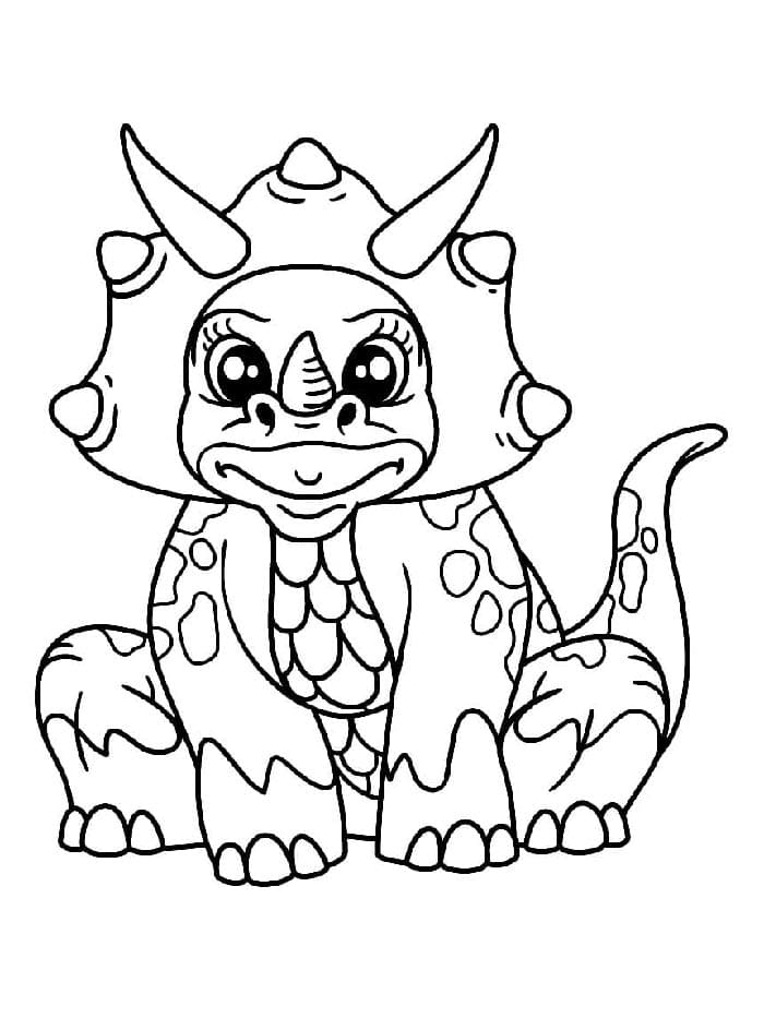 Un Dinosauro Piccolo da colorare