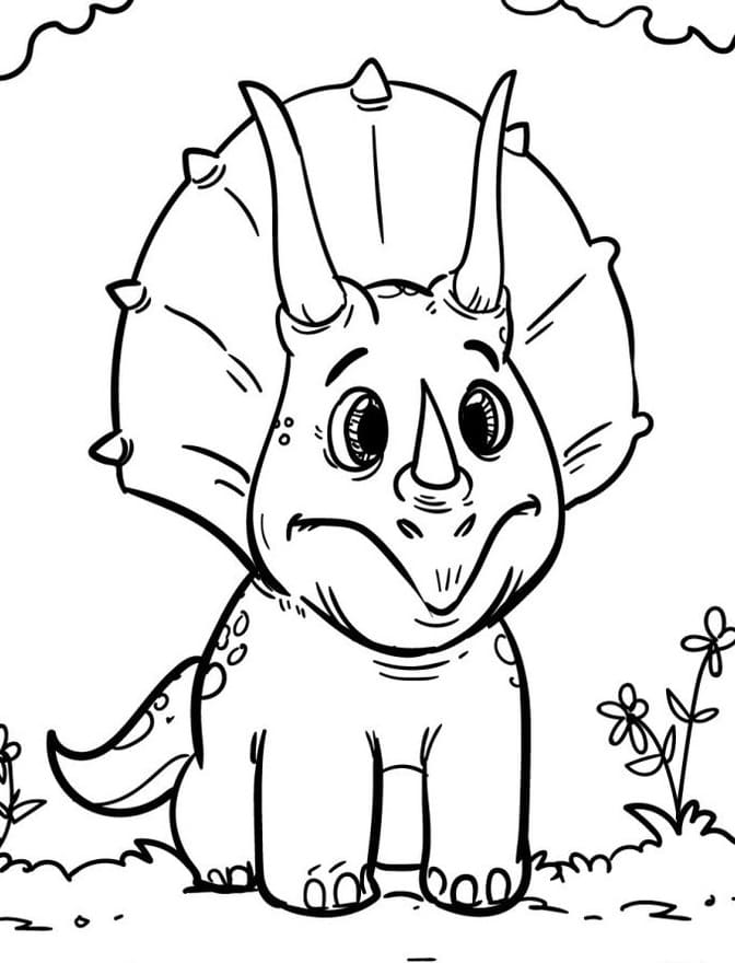 Un Dinosauro da colorare