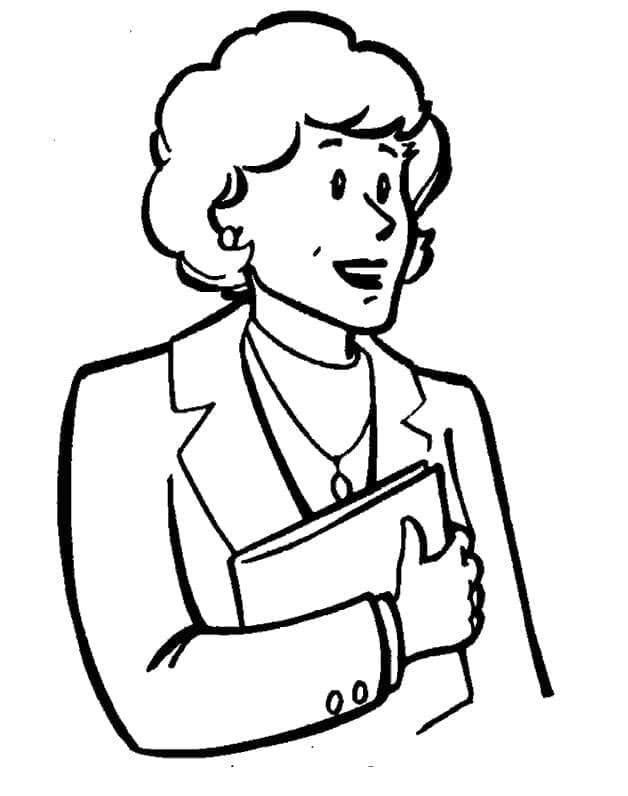 Un Insegnante da colorare