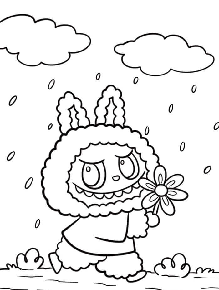 Un Labubu carino da colorare