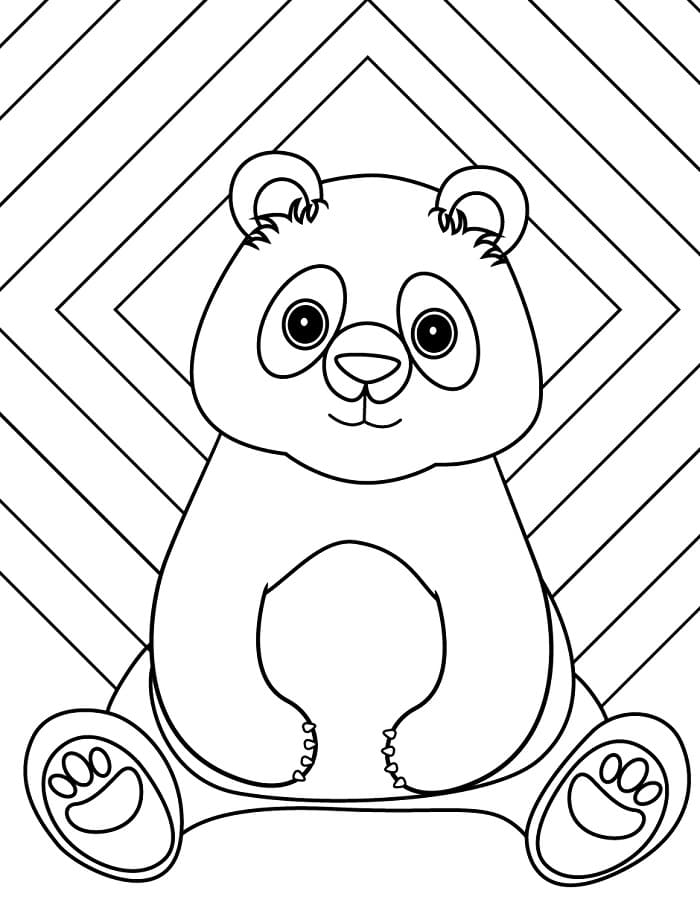 Un Panda da colorare