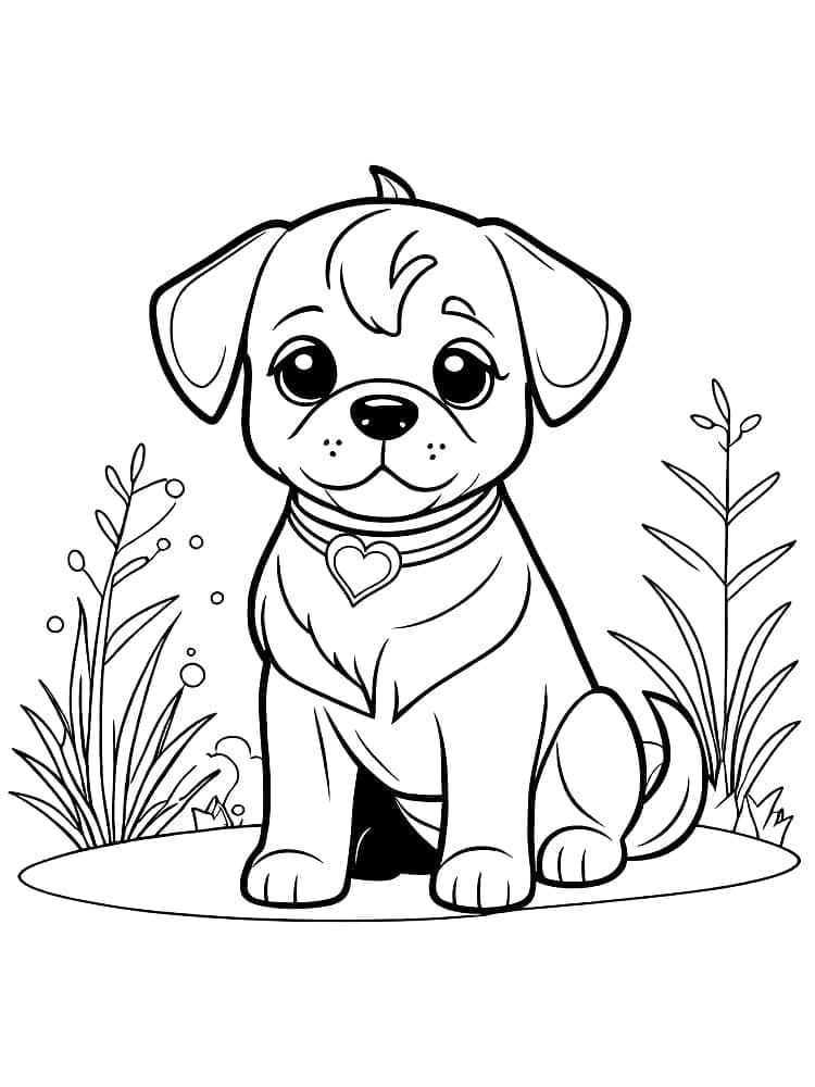 Un Piccolo Cane da colorare