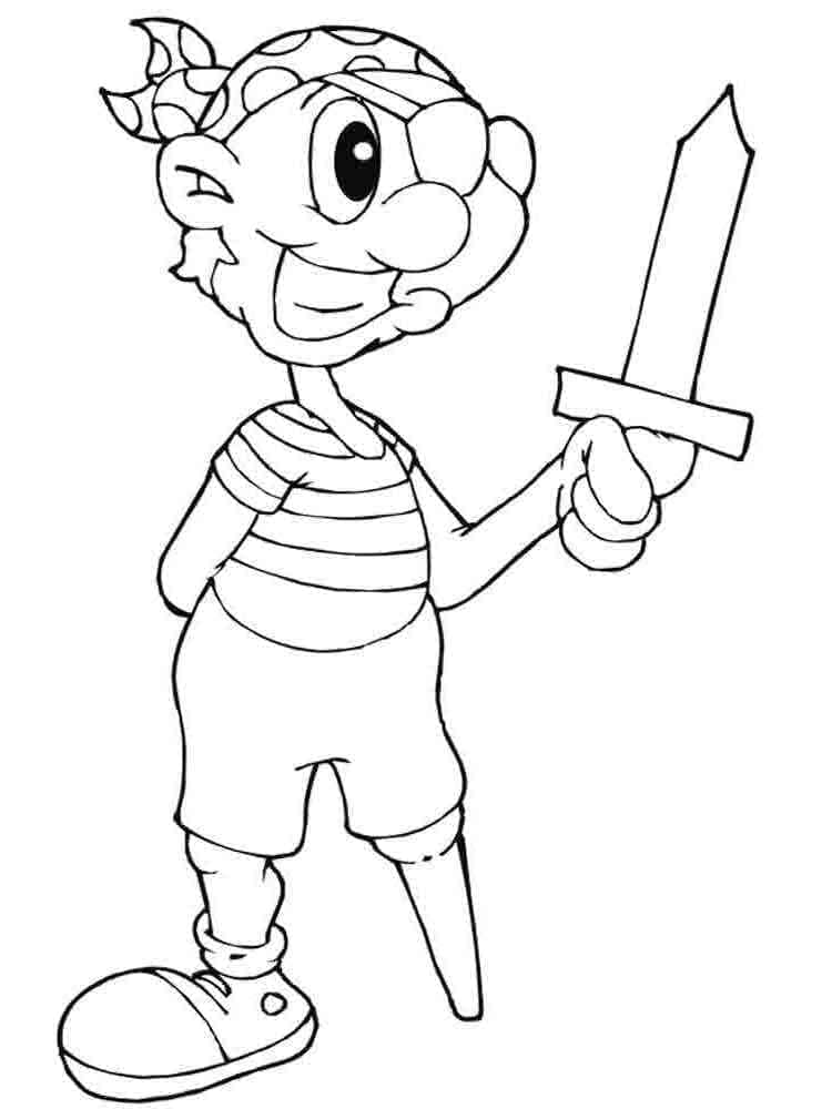 Un Pirata da colorare