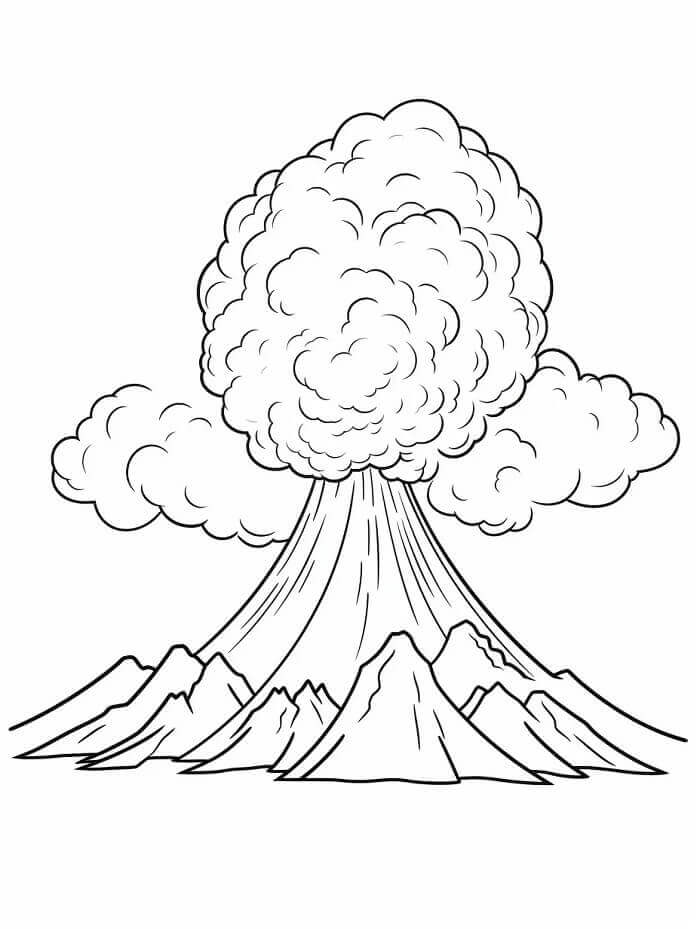 Un Vulcano da colorare