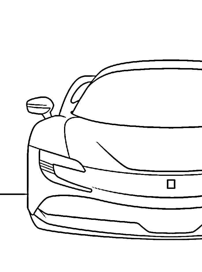 Un auto Ferrari da colorare