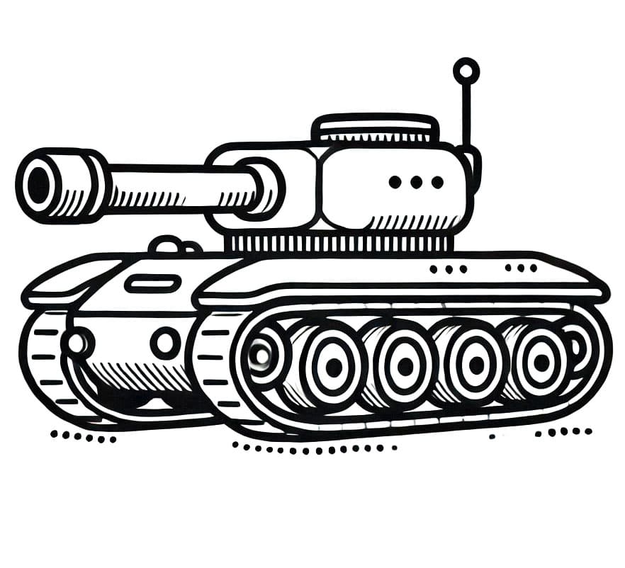 Un carro armato dell'esercito da colorare