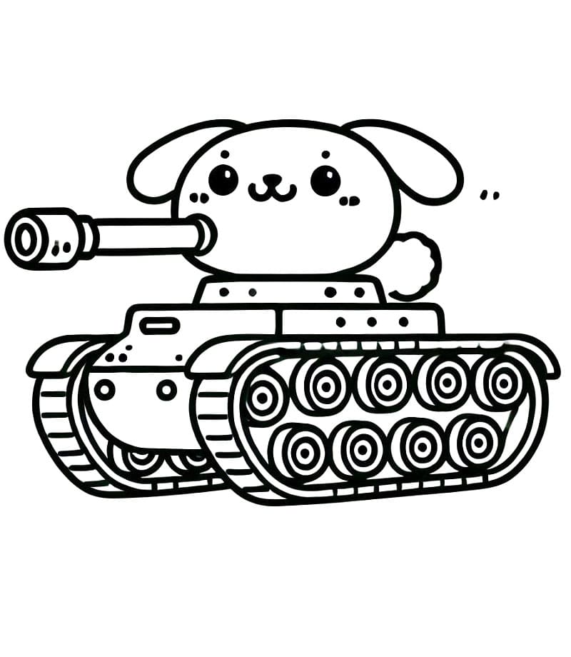 Un carro armato militare da colorare