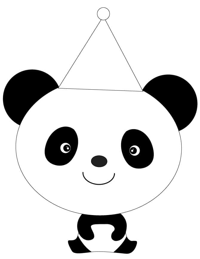 Un cucciolo di panda da colorare