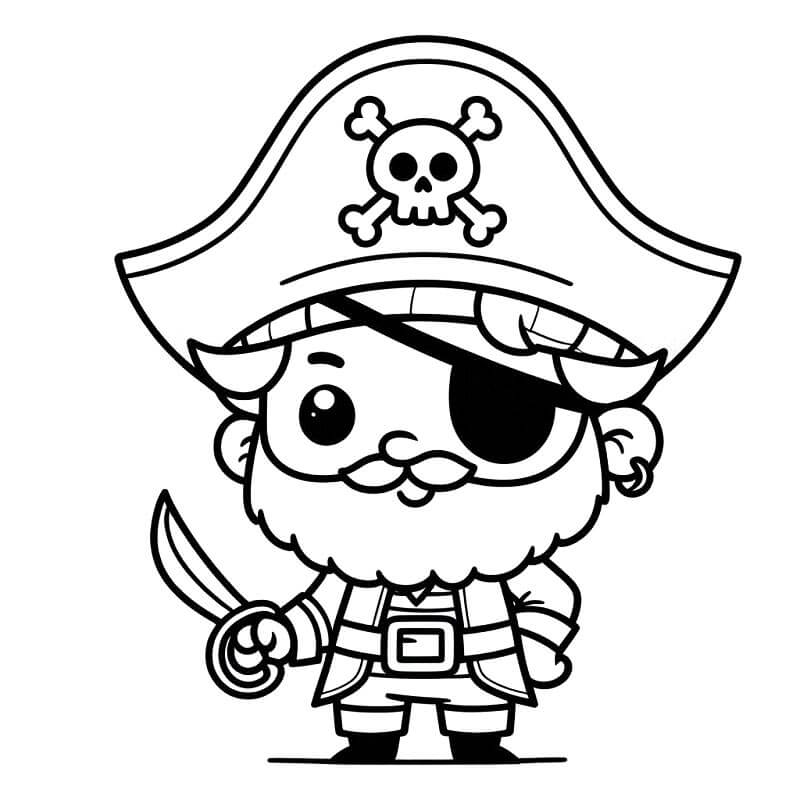 Un simpatico pirata da colorare