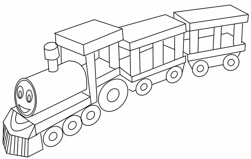 Un treno felice da colorare