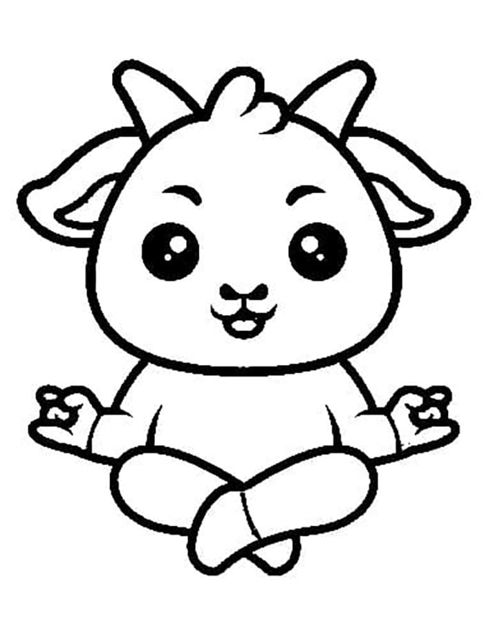 Una Capra Carina da colorare