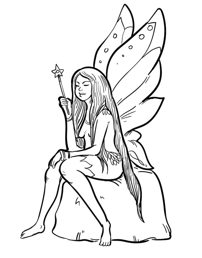 Una Fata da colorare