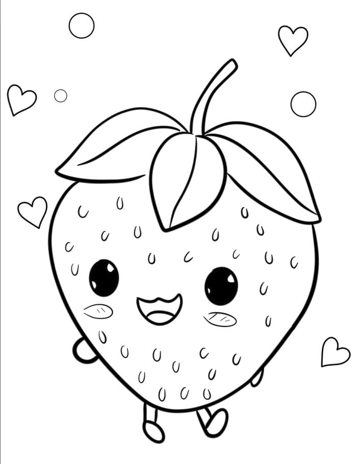 Una Fragola da colorare