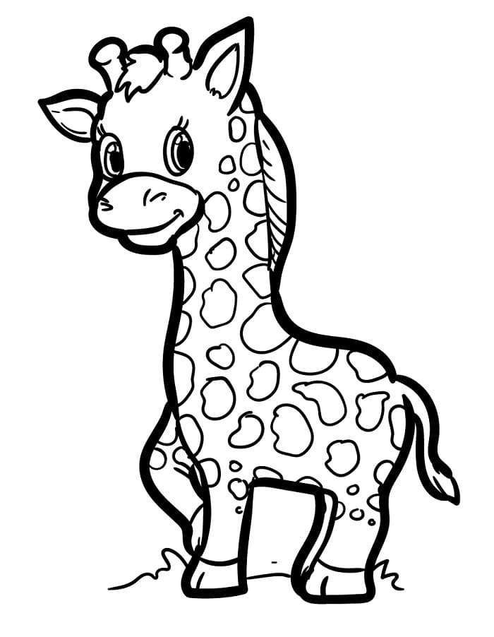 Una Giraffa da colorare
