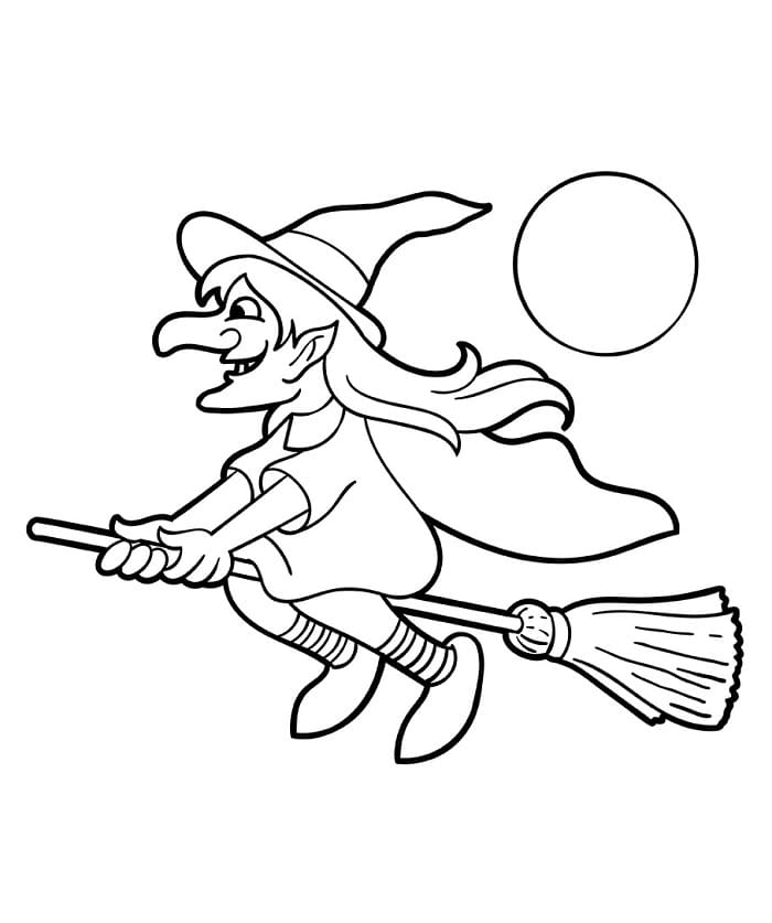 Una Strega da colorare