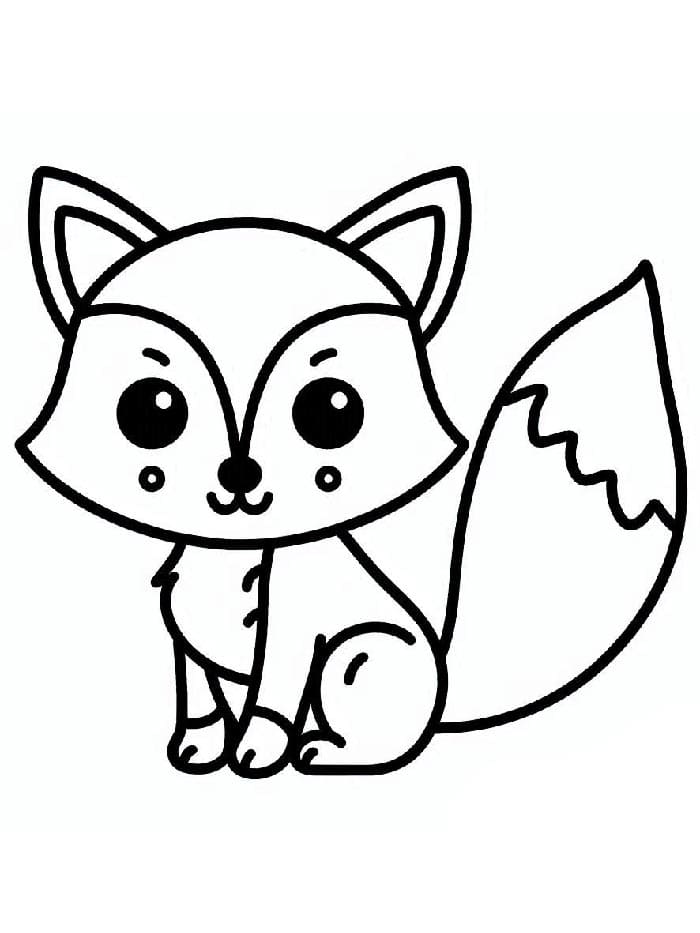 Una Volpe Carina da colorare
