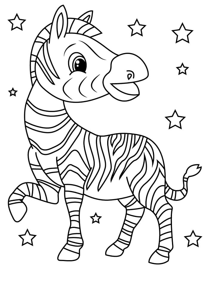 Una Zebra da colorare
