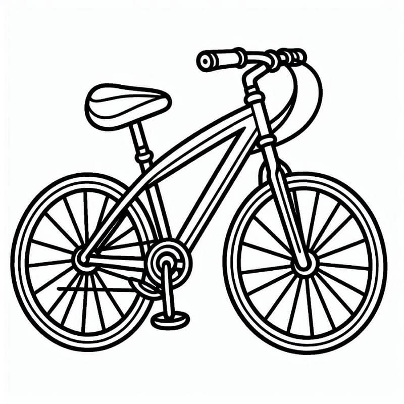 Una bicicletta classica da colorare