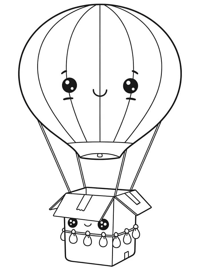 Una simpatica mongolfiera da colorare