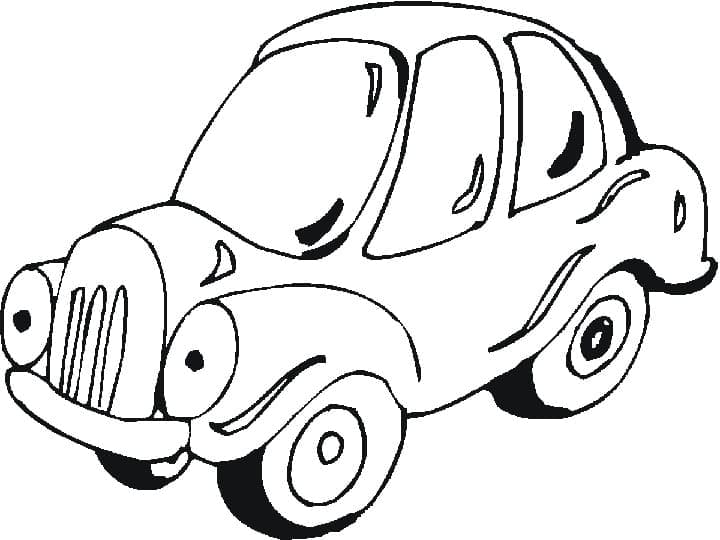 Un'auto molto divertente da colorare