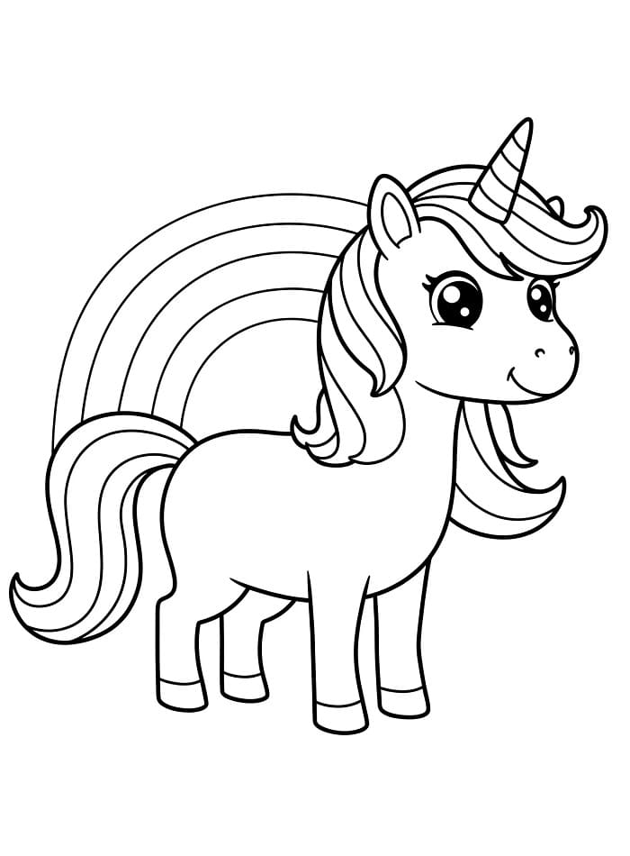 Unicorno Carino da colorare