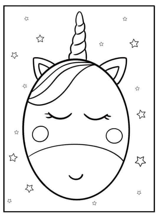 Unicorno Facile da colorare