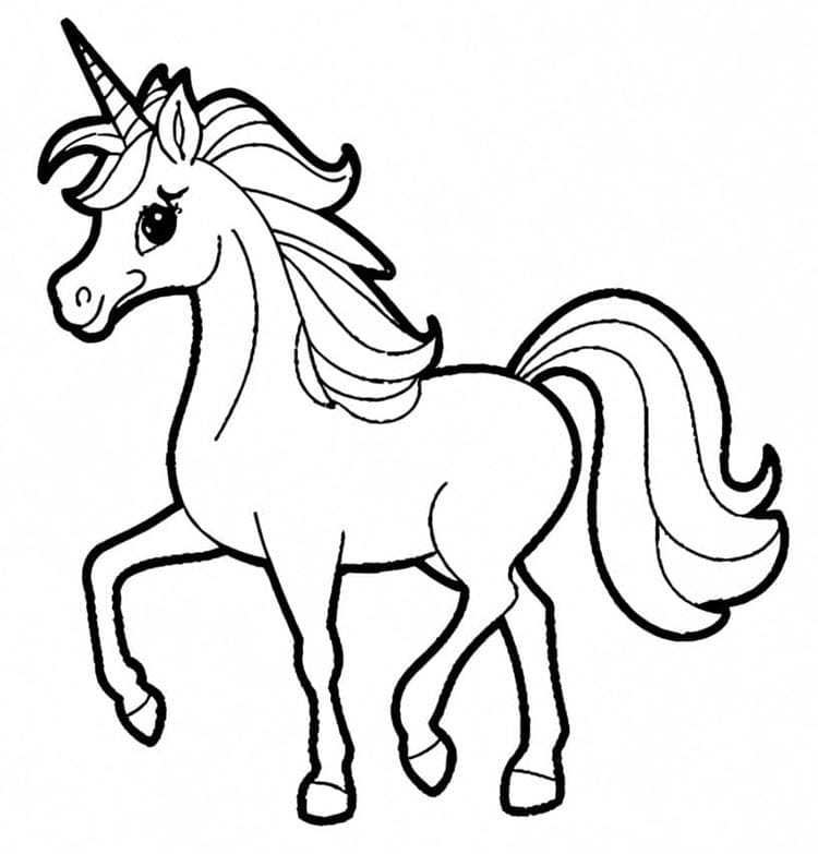 Unicorno Gratuito da Stampare da colorare