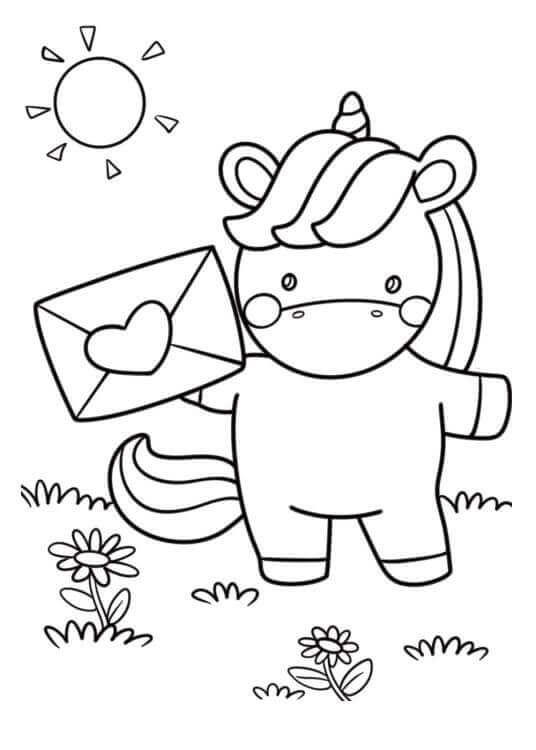 Unicorno Normale da colorare