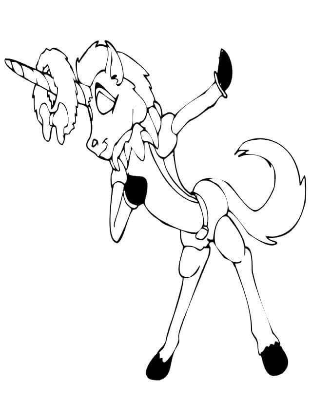 Unicorno animato da colorare