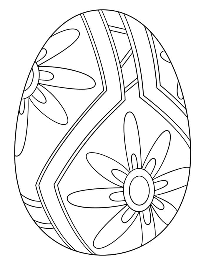 Uovo di Pasqua Adorabile da colorare