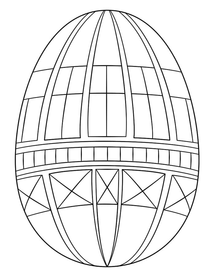 Uovo di Pasqua Carino da colorare