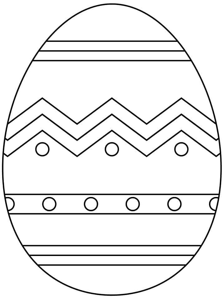 Uovo di Pasqua Gratis Stampabile da colorare