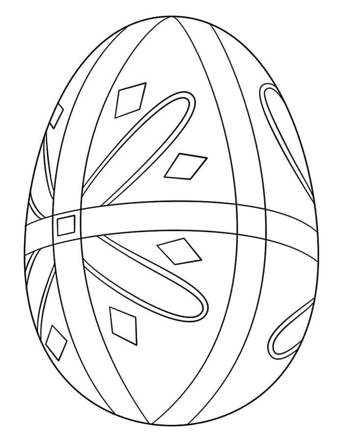 Uovo di Pasqua Gratis per Bambini da colorare