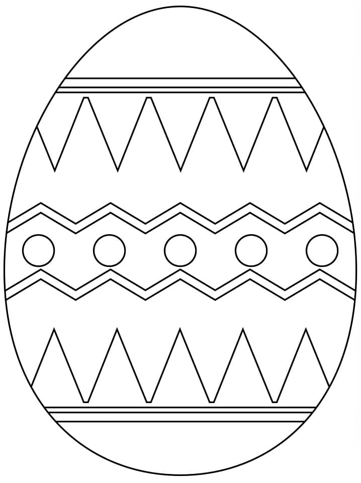 Uovo di Pasqua Gratis da colorare