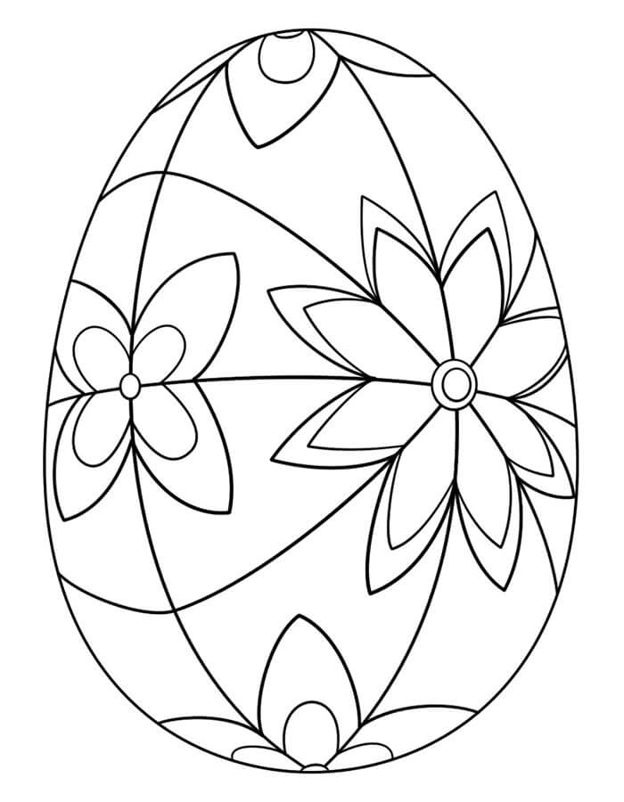 Uovo di Pasqua Gratuito per Bambini da colorare