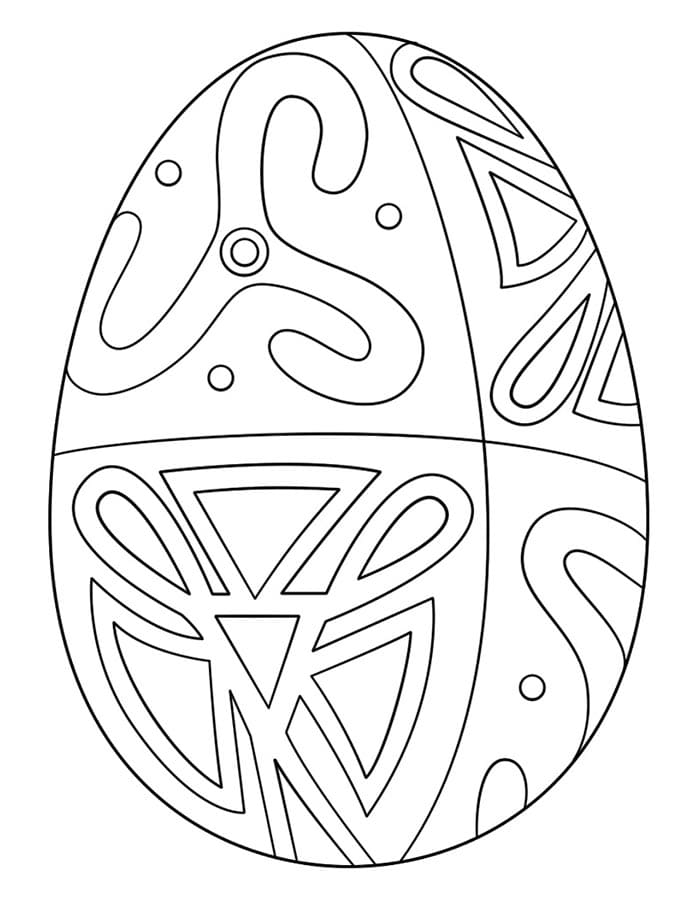 Uovo di Pasqua Gratuito da colorare