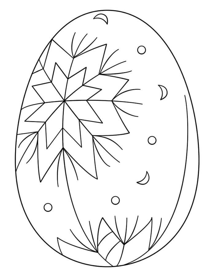 Uovo di Pasqua Stampabile Gratis da colorare