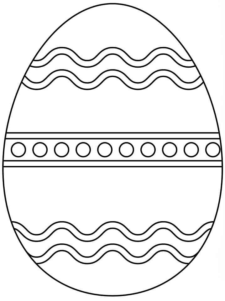 Uovo di Pasqua Stampabile Gratuito da colorare
