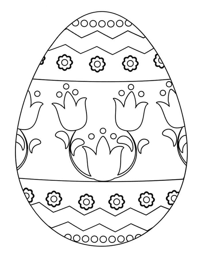 Uovo di Pasqua Stampabile per Bambini da colorare
