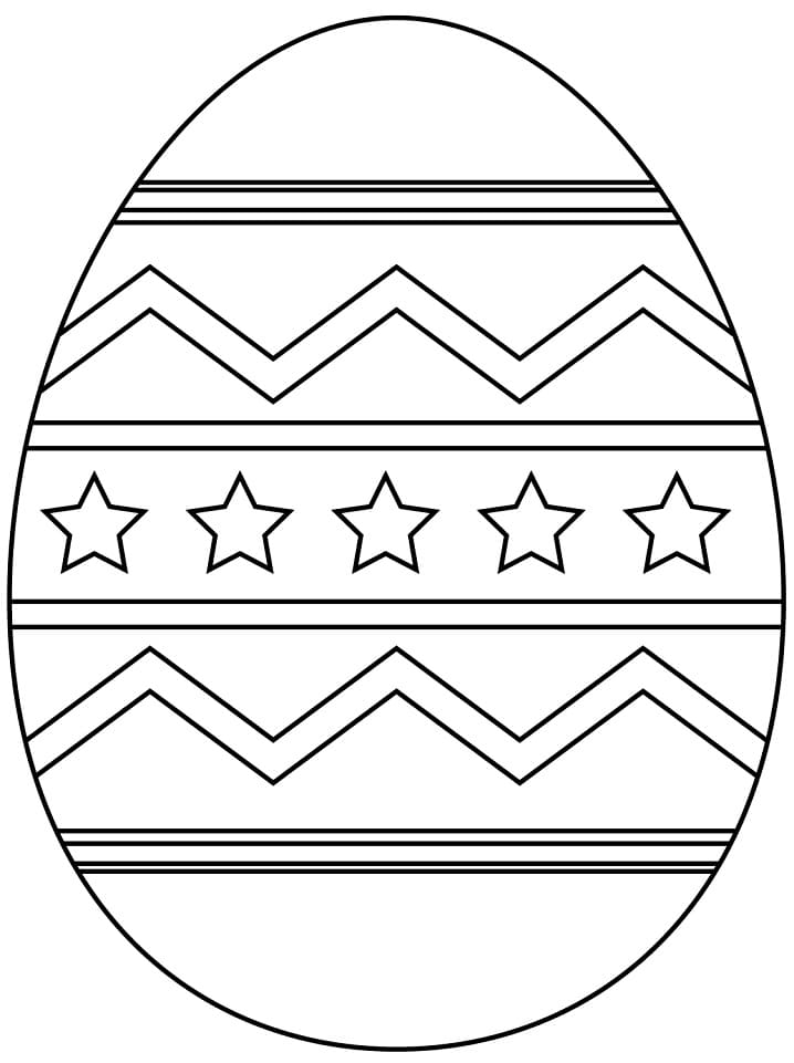 Uovo di Pasqua Stampabile da colorare