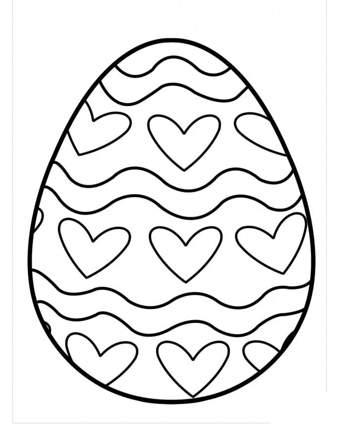 Uovo di Pasqua da Stampare da colorare