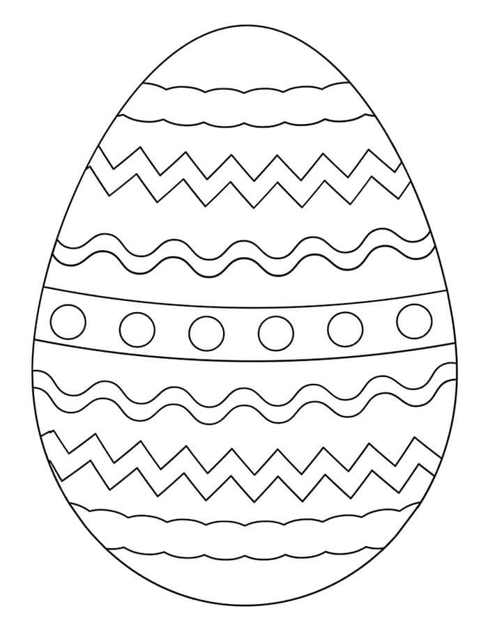 Uovo di Pasqua per Bambini di 1 Anno da colorare