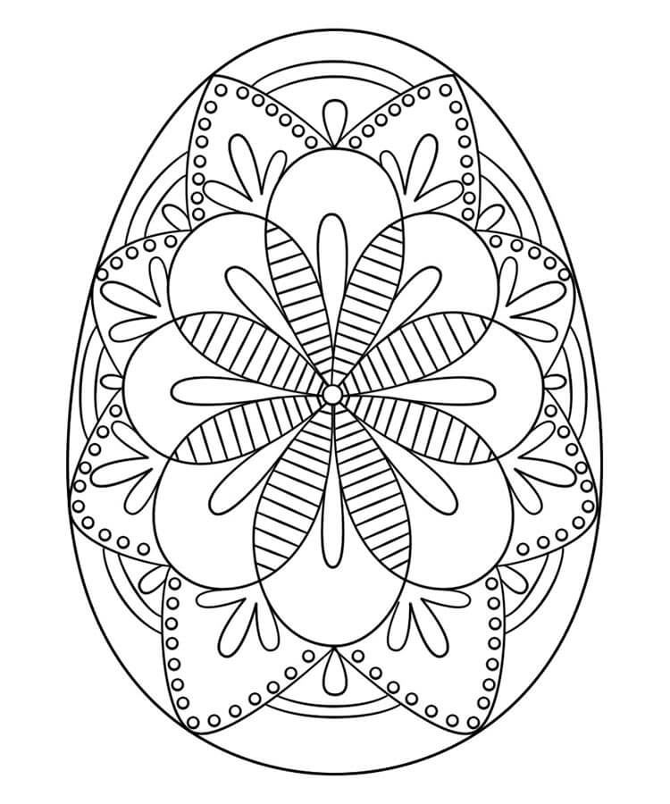 Uovo di Pasqua per Bambini di 5 Anni da colorare