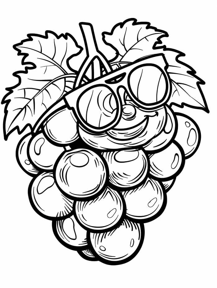 Uva Base da colorare