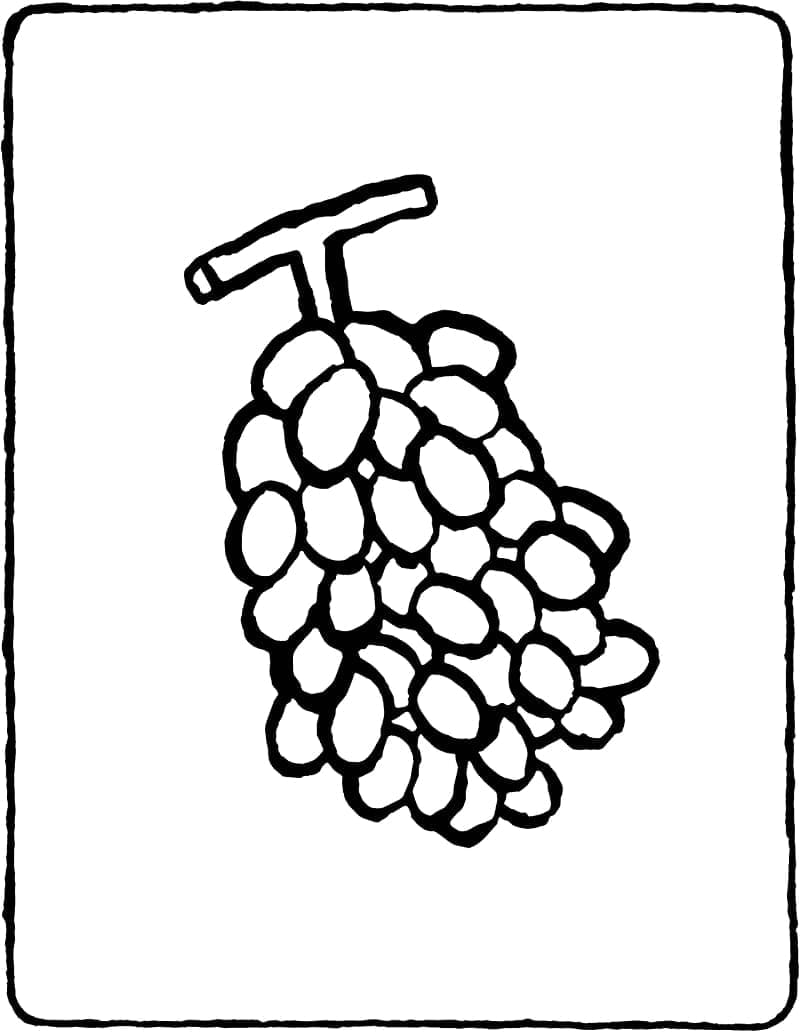 Uva Libera Stampabile da colorare
