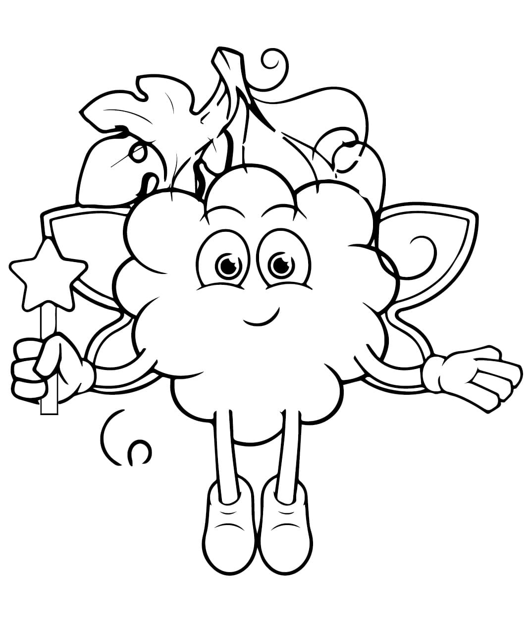 Uva deliziosa da colorare