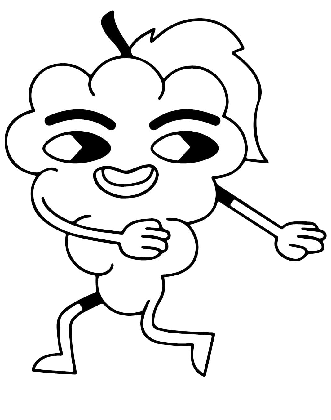 Uva divertente da colorare