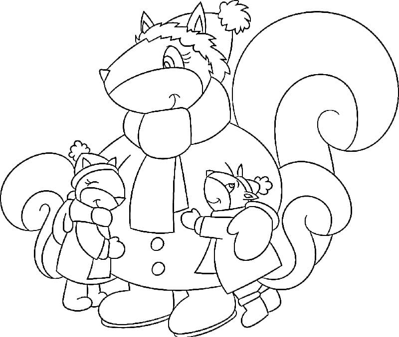 Vacanza Invernale da colorare