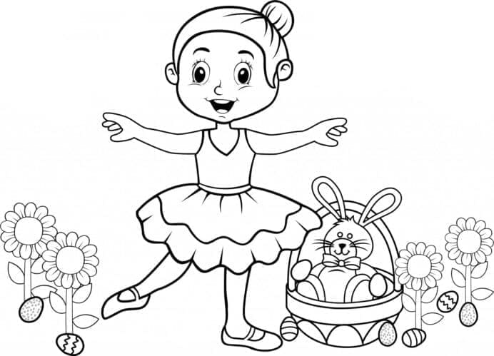 Vacanza di Pasqua da colorare