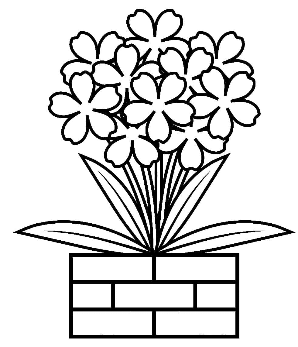 Vaso di Fiori per Stampare da colorare